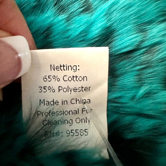 NEW/w tags Julian Gold Women's Scarf in deep Aqua & black accents 35" X 4.5" - Picture 8 of 8